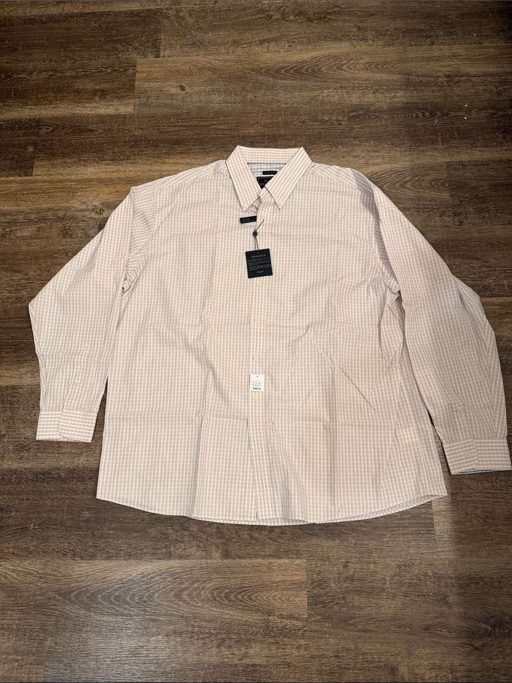 Jos. A. Bank Men's Light Pink Check Dress Shirt
